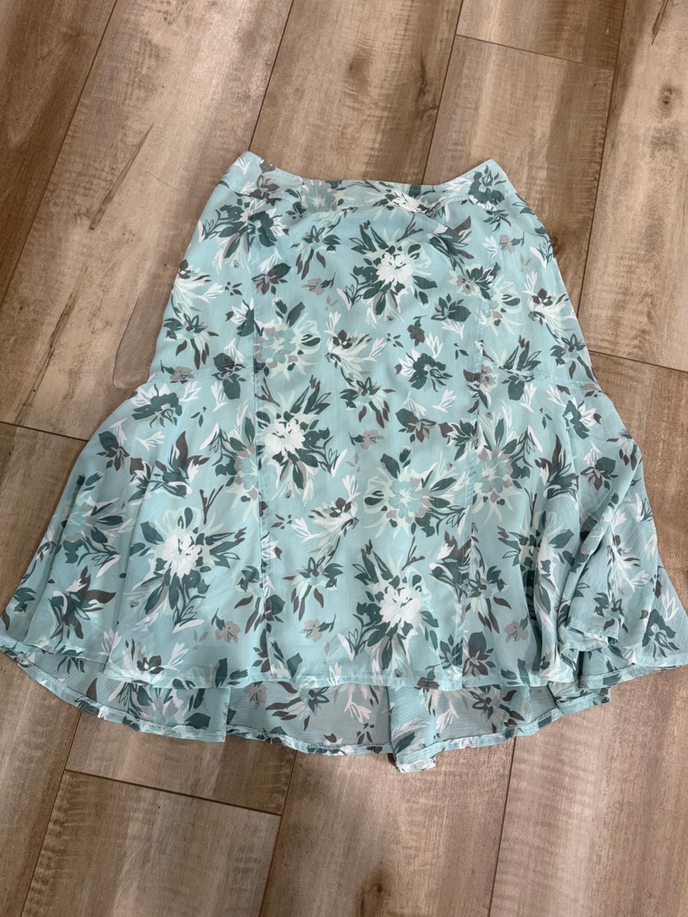 Y2K Blue Floral Mermaid Skirt Flare Skirt